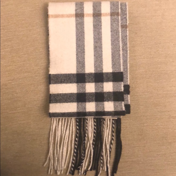 Burberry Accessories - Beige Burberry Cashmere Scarf with Sparkle Accent